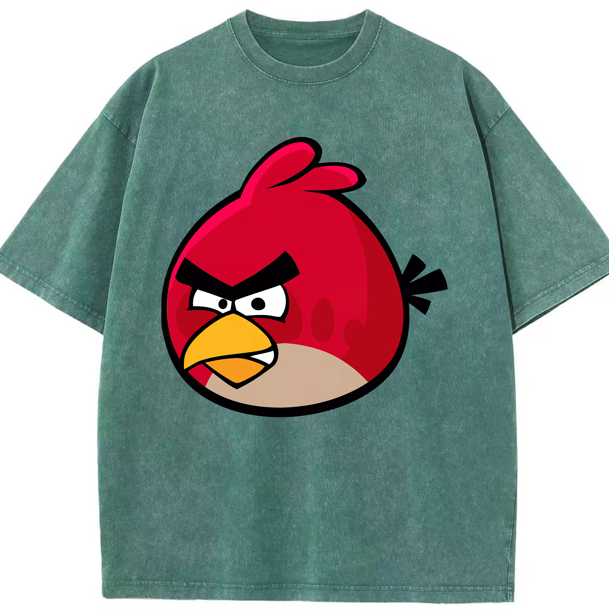 （画像用） Angry Birds アングリーバード 綿100% ヴィンテージ風 半袖Tシャツ（フロントプリント）